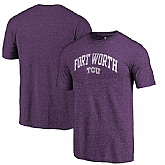 TCU Horned Frogs Fanatics Branded Purple Arched City Tri Blend T-Shirt,baseball caps,new era cap wholesale,wholesale hats